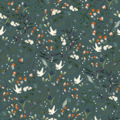Bespoke Cranes Wallpaper • Teal • Swatch