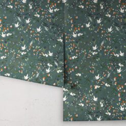 Bespoke Cranes Wallpaper • Teal • Rolls