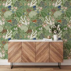 Flowering Trees Wallpaper • Green • Insitu