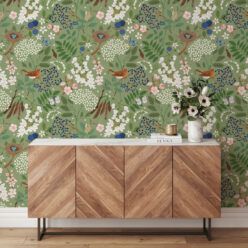Flowering Trees Wallpaper • Green • Insitu