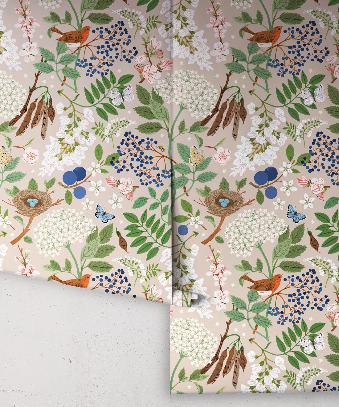 Flowering Trees Wallpaper • Linen • Rolls
