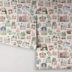 Around The World Wallpaper • Blush • Rolls