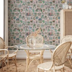 Around The World Wallpaper • Blush • Insitu