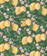 Lemons Wallpaper • Deep Green • Swatch