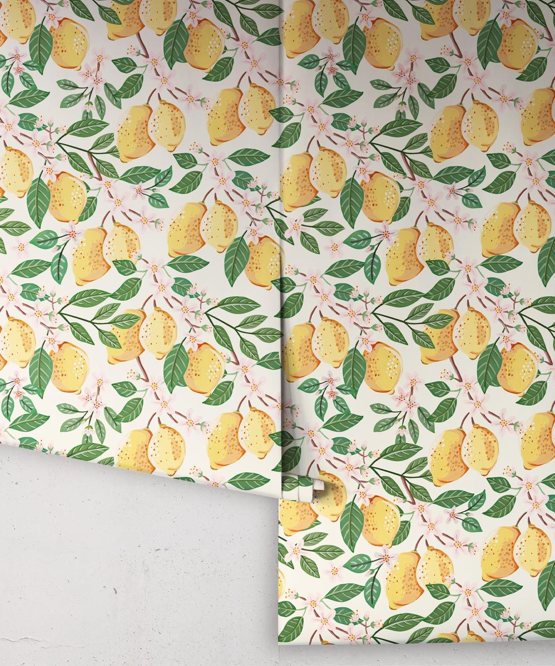 Lemons Wallpaper • Linen • Rolls
