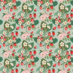 Strawberries Wallpaper • Mint • Swatch