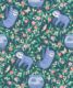 Sloth Wallpaper • Teal • Swatch