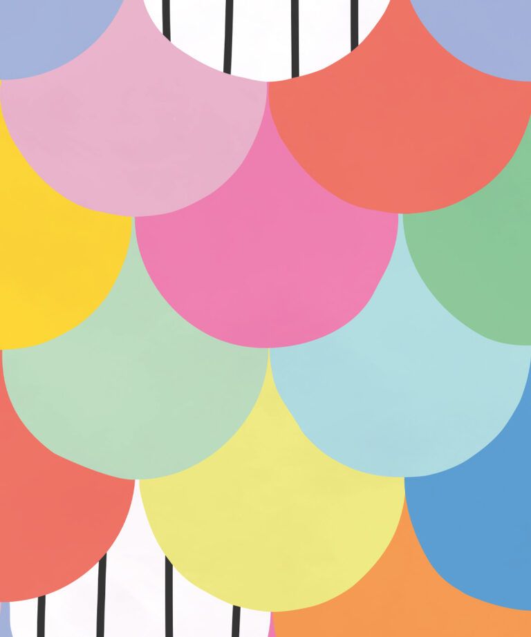 Happy Scales Mural • Animal Scales Wallpaper • Milton & King USA