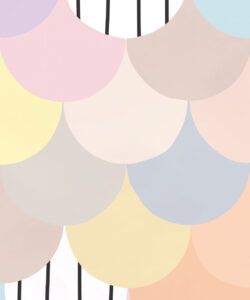 Happy Scales Mural • Pastel Lines • Swatch