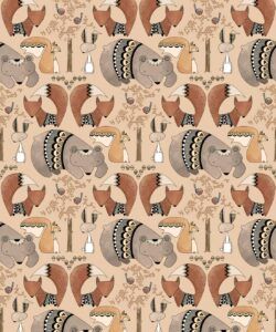 In The Forest Wallpaper • Sepia • Swatch