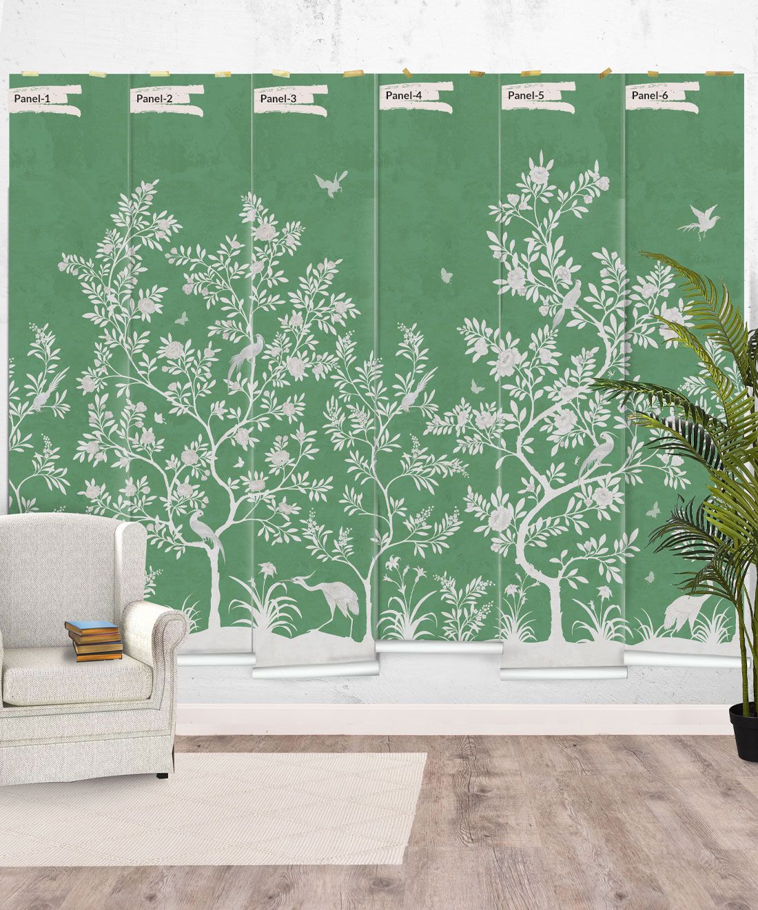 Grandiflora Mural • Vert • Rolls