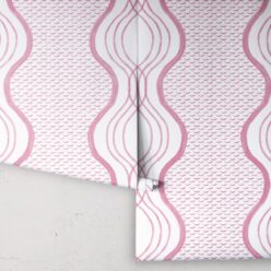 Wavy Lines Wallpaper • Rose • Rolls