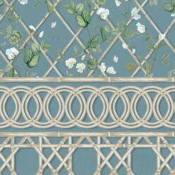 Climbing Sweet Pea Frieze Mural • Provence & Cane • Swatch