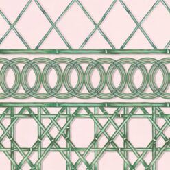 Colony Frieze Mural • Pink & Green • Swatch