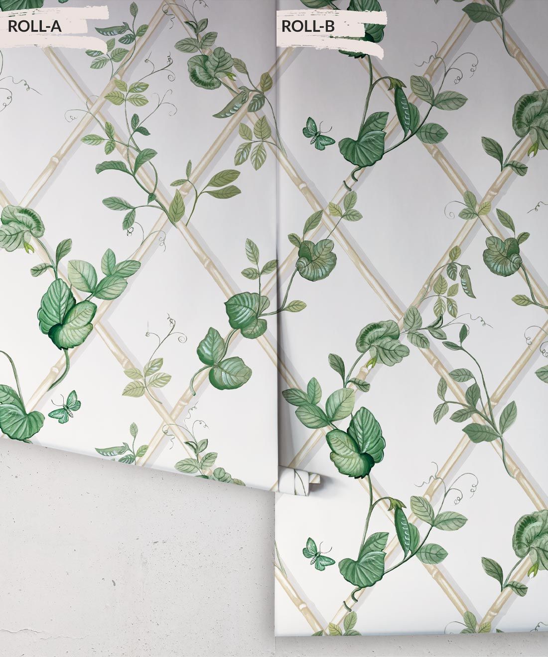 Grande Ivy Wallpaper • Irish Linen & Cane • Rolls