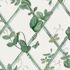 Grande Ivy Wallpaper • Irish Linen & Green • Swatch