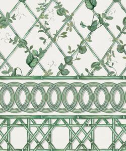 Ivy Frieze Mural • Irish Linen & Green • Swatch