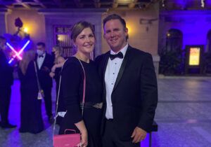 Jenn and Bryce at an event