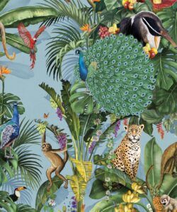 Festa Wallpaper • Blue • Swatch