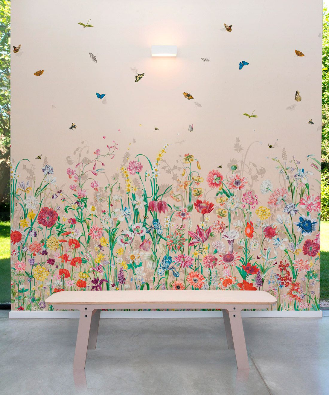 Jardin Mural • Powder Pink • Insitu