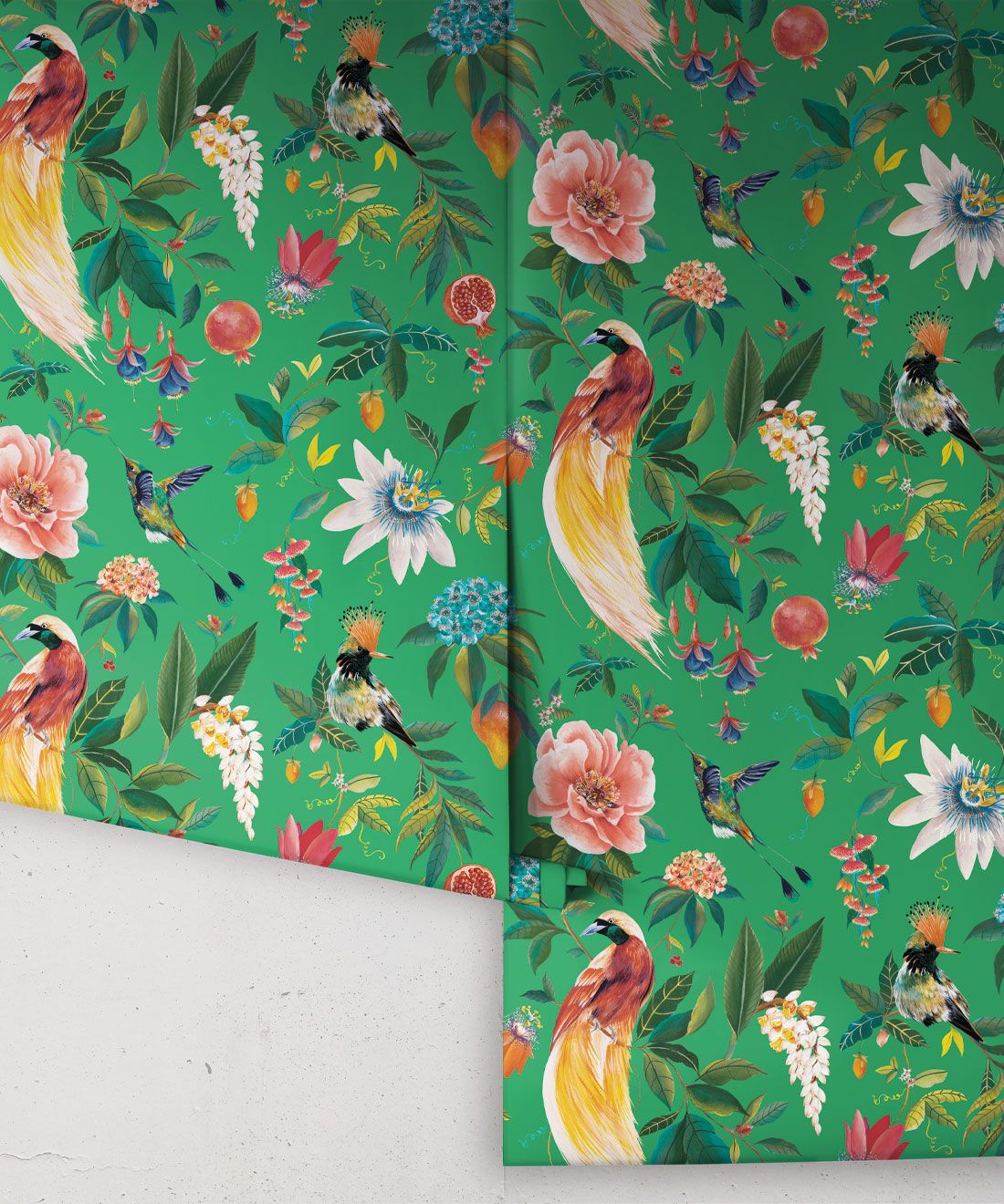 Gardenia Wallpaper • Green • Rolls