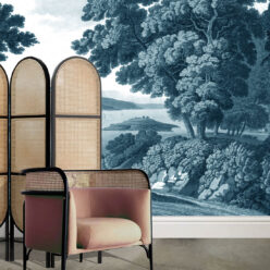 English Landscape Mural • Indigo • Insitu