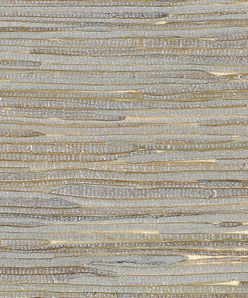Metallic Java Grass Grasscloth Wallpaper - Iron