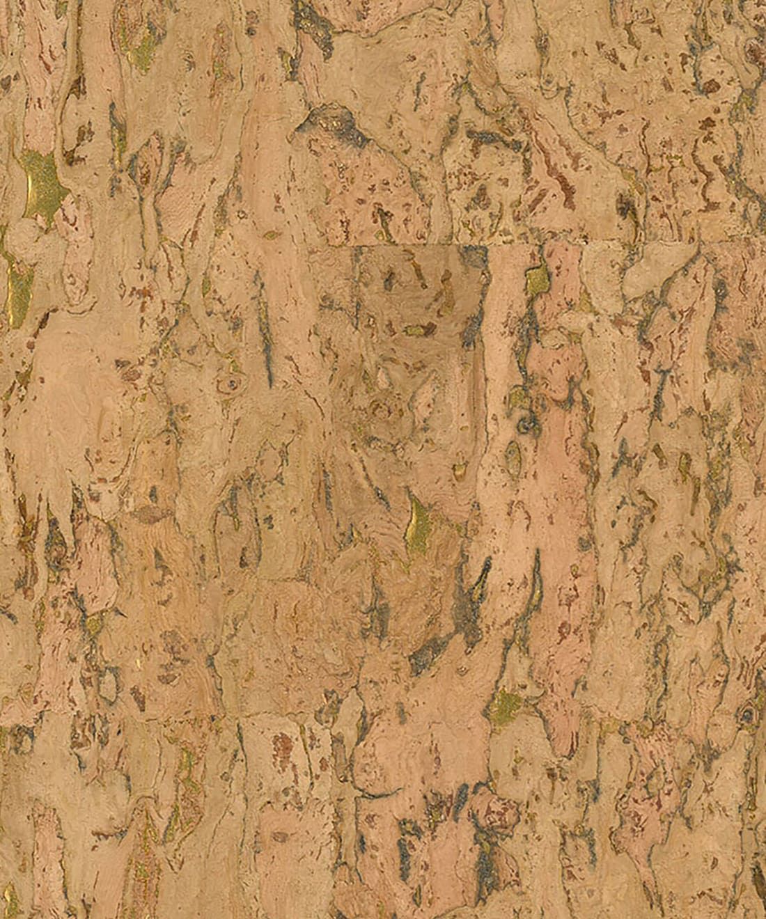 Earth Cork Grasscloth Wallpaper - Gold