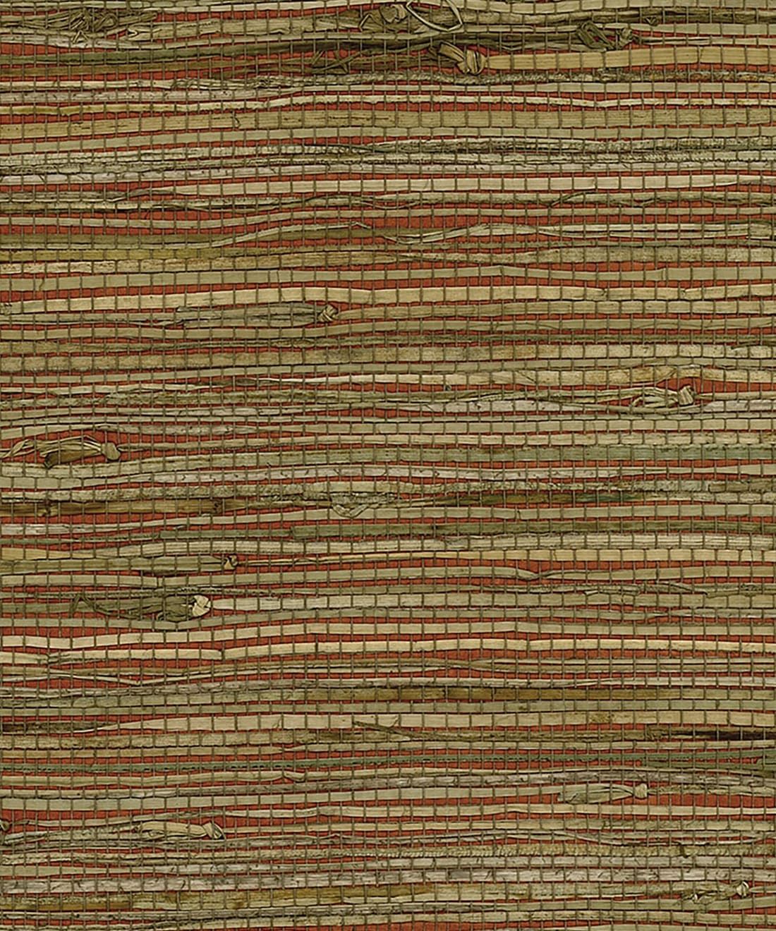 Rushcloth Grasscloth Wallpaper - Red