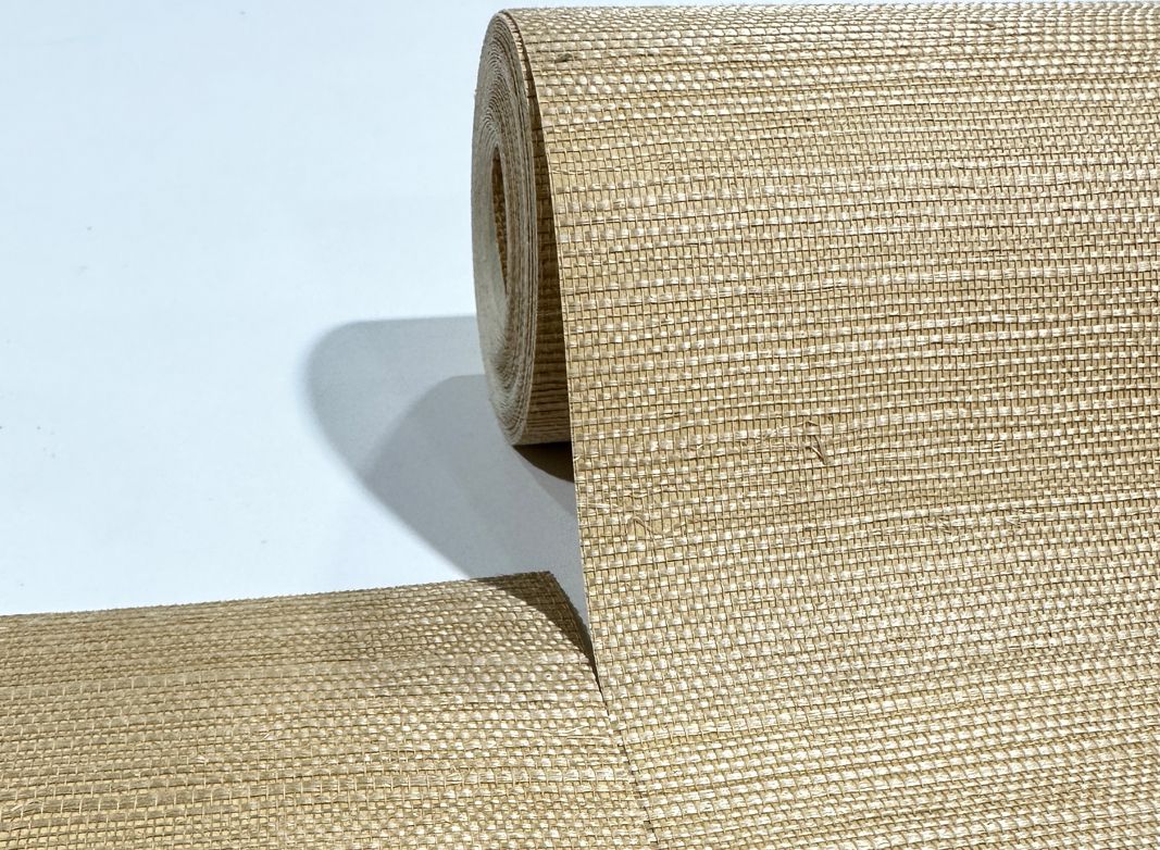 Spring Sisal Grasscloth Wallpaper • Sand • Match • Blog