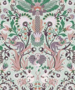 Jungle Symphony Wallpaper • Green Tea • Swatch