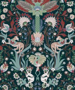 Jungle Symphony Wallpaper • Jade • Swatch