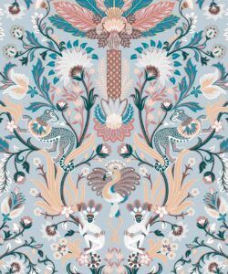 Jungle Symphony Wallpaper • Morning Sky • Swatch