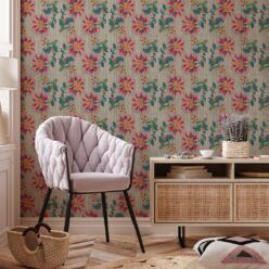 French Floral Wallpaper • Vintage Flowers • Milton & King USA