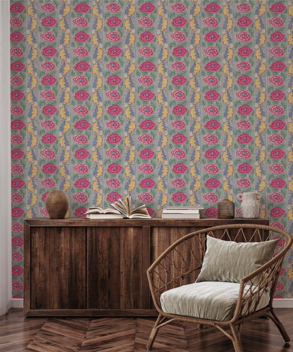 French Roses Background French Roses Wallpaper • Vintage Design • Milton & King USA