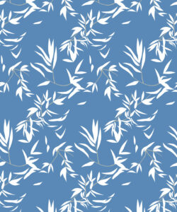 Bamboo Leaves Wallpaper • Classic Blue • Swatch