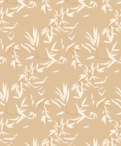 Bamboo Leaves Wallpaper • Honey Peach • Swatch