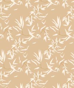 Bamboo Leaves Wallpaper • Honey Peach • Swatch