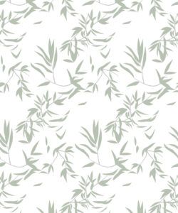 Bamboo Leaves Wallpaper • Seafoam • Swatch