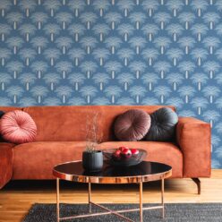 Desert Palm Wallpaper • Classic Blue • Insitu