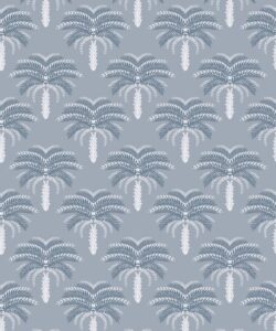 Desert Palm Wallpaper • Dusty Blue • Swatch