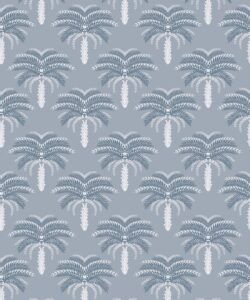 Desert Palm Wallpaper • Dusty Blue • Swatch