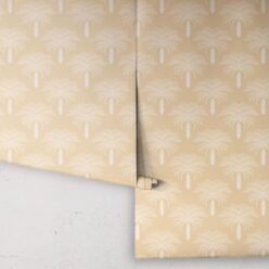 Desert Palm Wallpaper • Honey Peach • Rolls