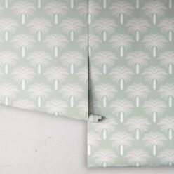 Desert Palm Wallpaper • Seafoam • Rolls