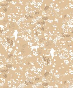 Vintage Floral Wallpaper • Honey Peach • Swatch