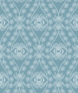Palm Wallpaper • Bosco Blue • Swatch