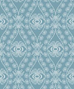 Palm Wallpaper • Bosco Blue • Swatch