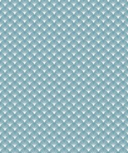 Scallop Wallpaper • Bosco Blue • Swatch