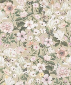 Barney Vintage Wallpaper • Raya Linen • Swatch