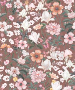 Barney Joy Wallpaper • Papaya Linen • Swatch